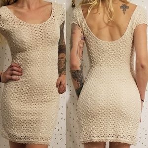 💫Free People💫Mini Crochet Dress💫Bodycon Beauty